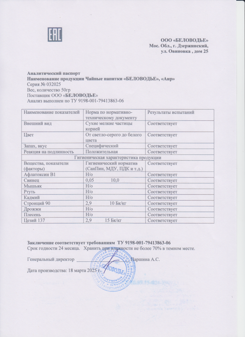 Паспорт №032025